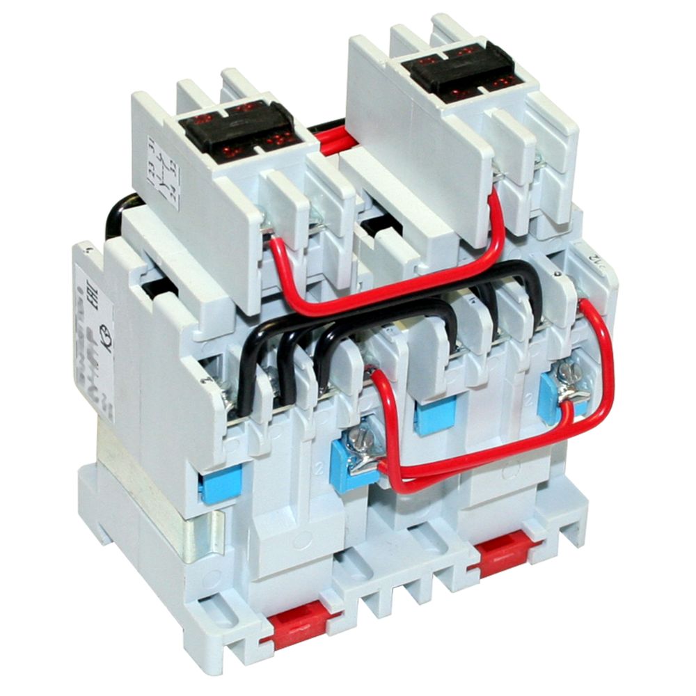 фото Контактор электромагнитный реверсивный пм12-010500 ухл4 в 380в (4з+2р) (пм12-010500) | код кашинский завод электроаппаратуры (кзэа)