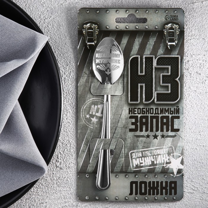

Ложка подарочная на открытке «Для настоящего мужчины», 3 х 14 см, Сувенирные ложки