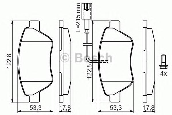 

Комплект тормозных колодок BOSCH 0986424597