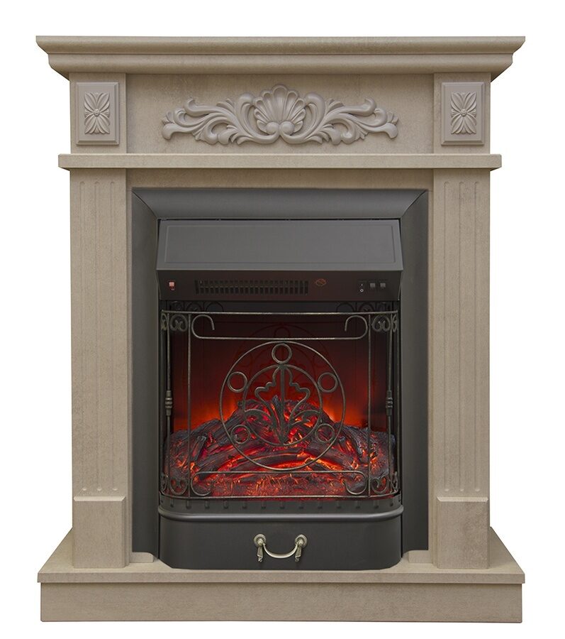 

Электрокамин Real Flame Adelaida WT c очагом Majestic S Lux Black