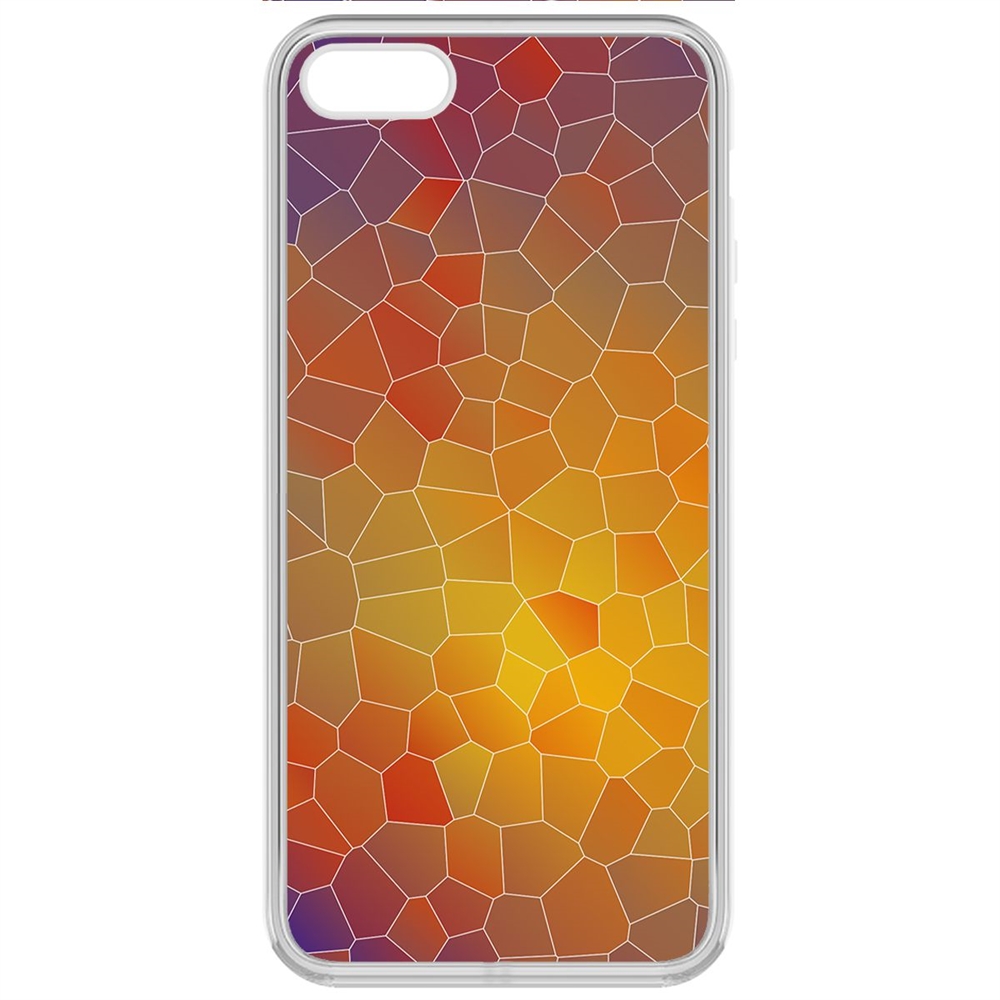 

Чехол-накладка Krutoff Clear Case Витраж 1 для iPhone 5/5s, Прозрачный
