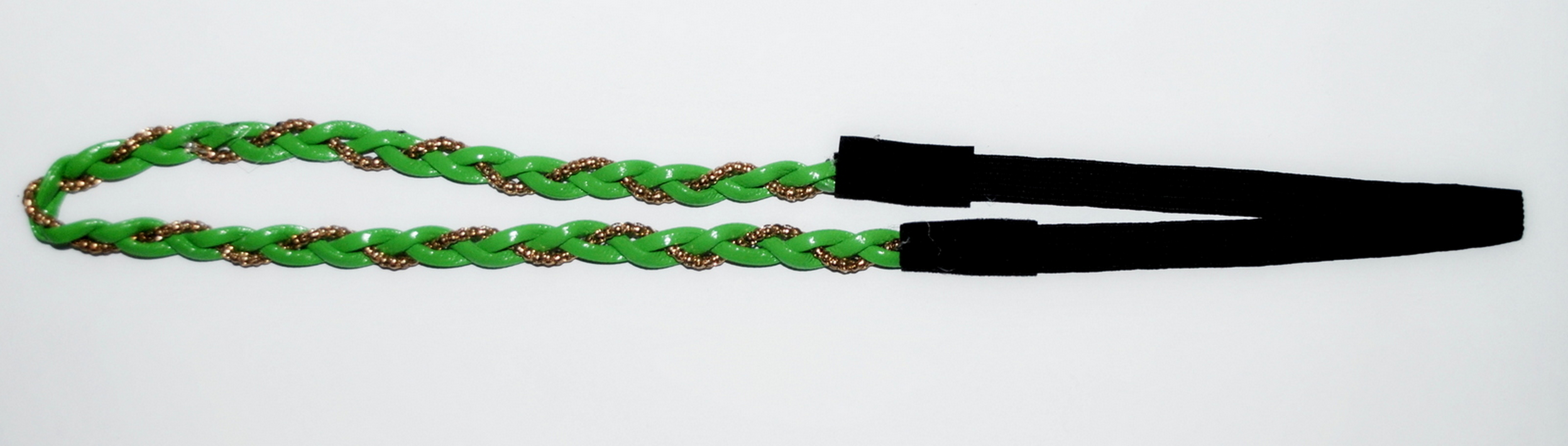 Повязка для волос Fashion Jewelry зеленая с золотой нитью повязка для волос fashion jewelry розовая с золотой нитью