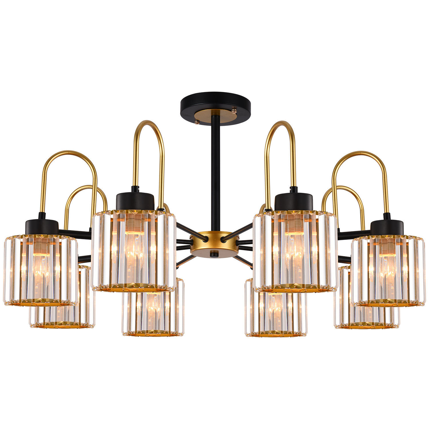 

Люстра потолочная Illumico IL1305-8CPA-29 BK GD