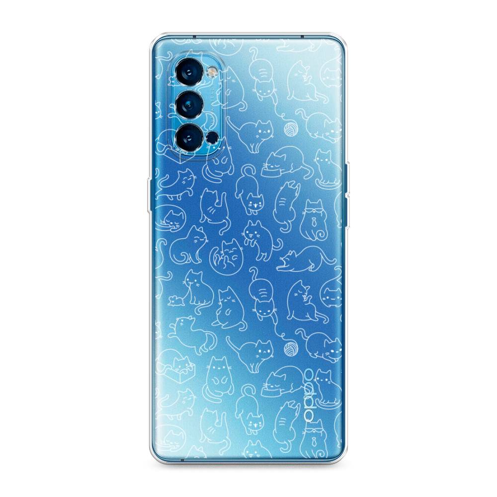 

Чехол Awog на Oppo Reno 4 Pro 5G "Шкодливые котики", Разноцветный, 253750-2