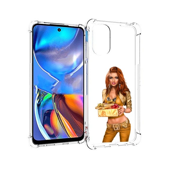 

Чехол MyPads золотая-девочка-с-подарком женский для Motorola Moto E32, Прозрачный, Tocco