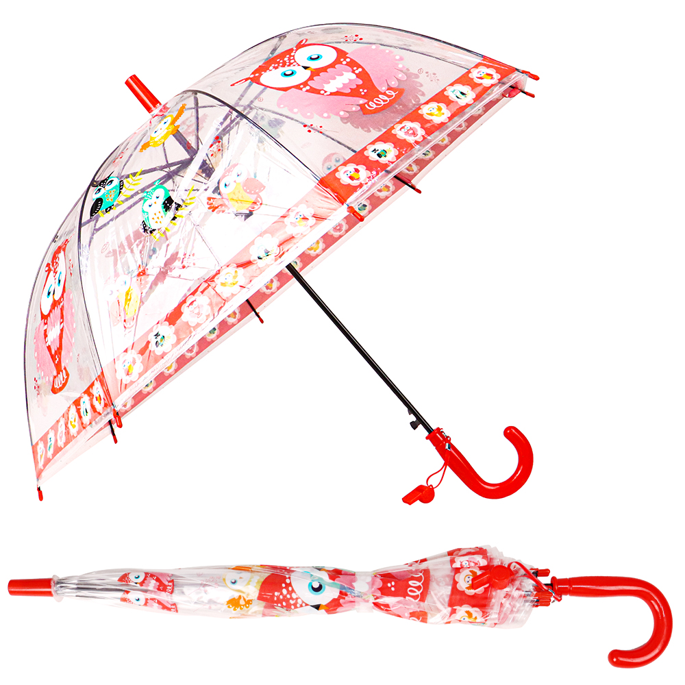 Зонт детский Совы с прозрачным куполом 50 см. AN01183