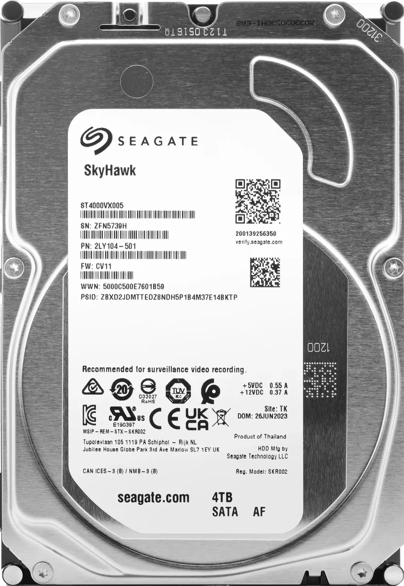 

Жесткий диск Seagate Skyhawk 4 ТБ (ST4000VX005), Skyhawk