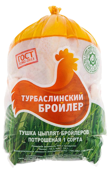 

Тушка цыпленка-бройлера Турбаслинский Бройлер 1 категория охлажденная