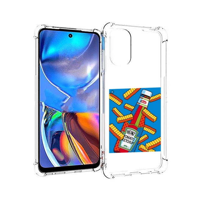 

Чехол MyPads картошка с соусом для Motorola Moto E32, Прозрачный, Tocco