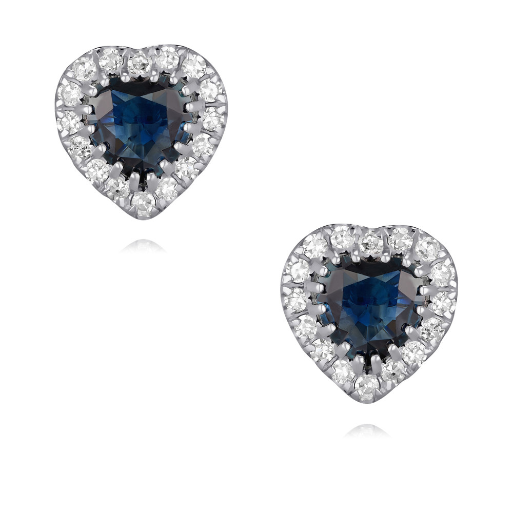 

Серьги пусеты из белого золота ADAMAS 21041177/01-А51ДЧ-432, бриллиант/сапфир, 21041177/01-А51ДЧ-432