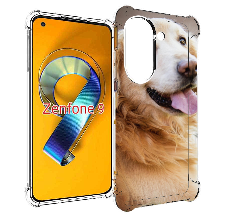 Чехол MyPads золотистыи? ретривер для Asus Zenfone 9 (AI2202)