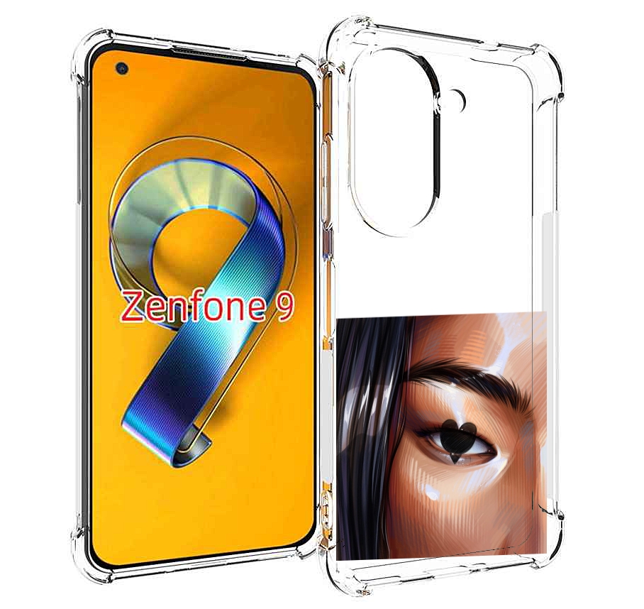 

Чехол MyPads зрачок-сердце женский для Asus Zenfone 9 (AI2202), Прозрачный, Tocco