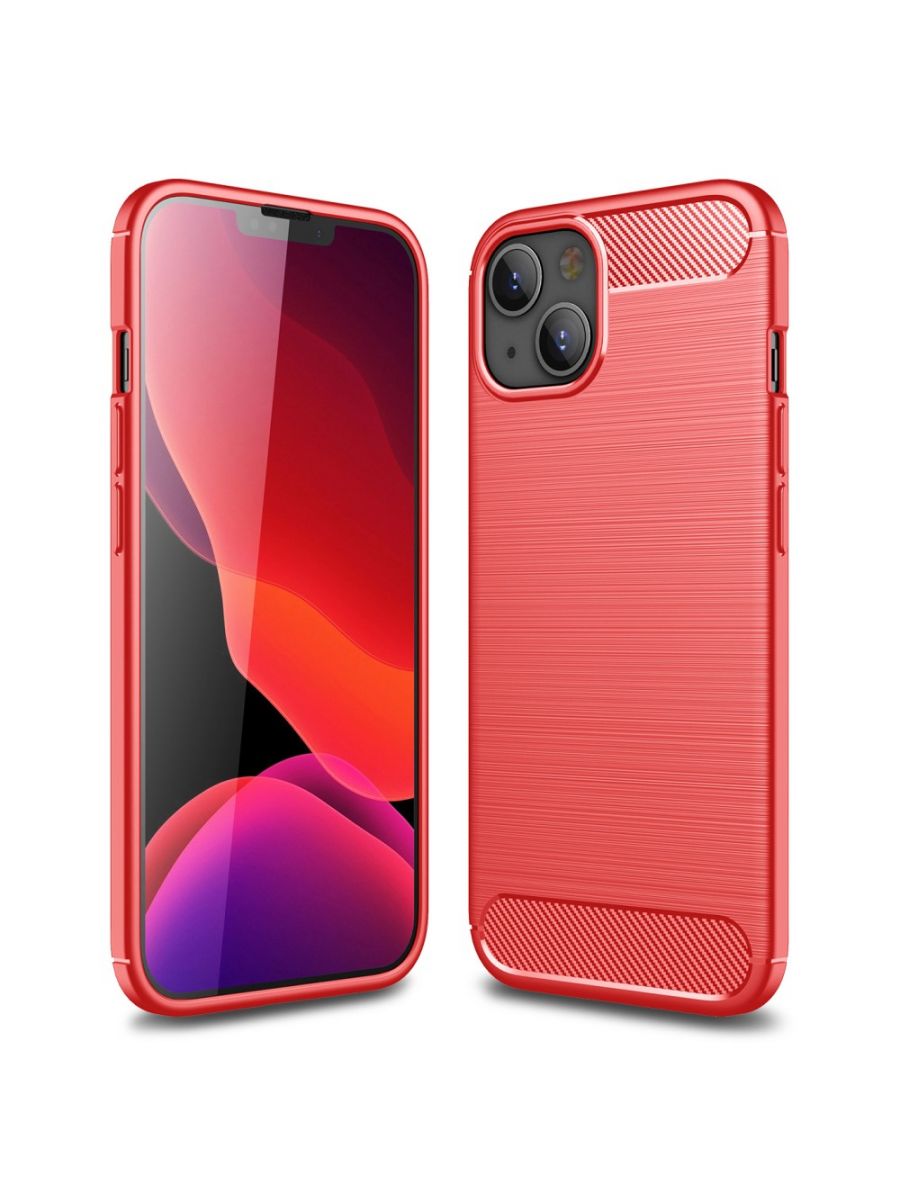 

Чехол Carbon для смартфона iPhone 13 mini Красный