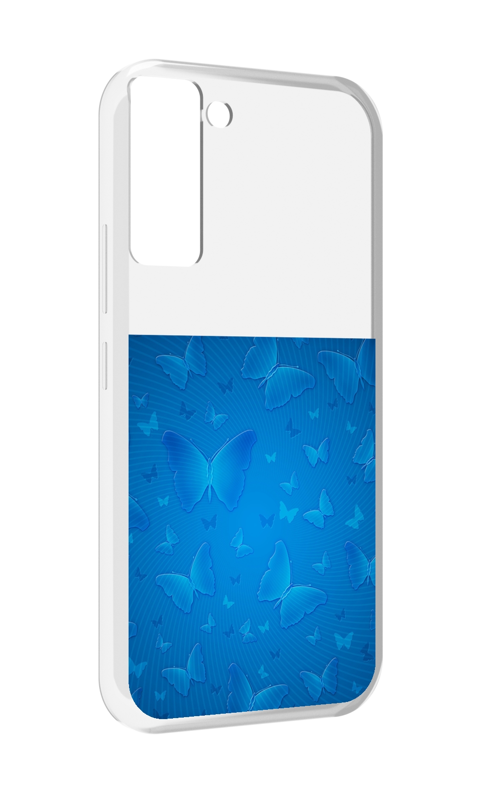Чехол MyPads голубые-бабочки для Tecno Pop 5 LTE / Pop 5 Pro