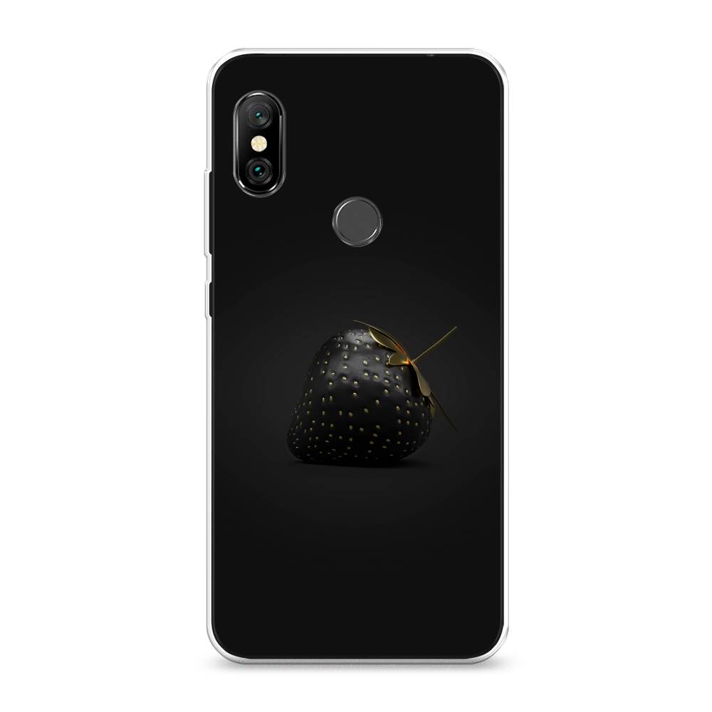 фото Силиконовый чехол "черная клубника" на xiaomi redmi note 6 pro awog