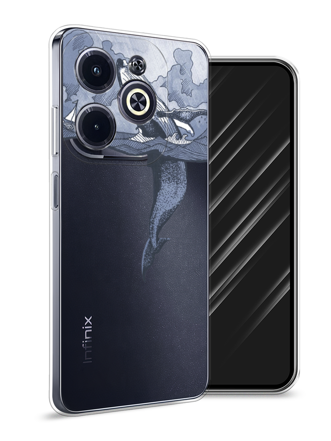 

Чехол Awog на Infinix Hot 40i "Два измерения", Голубой;черный;прозрачный, 3105450-1