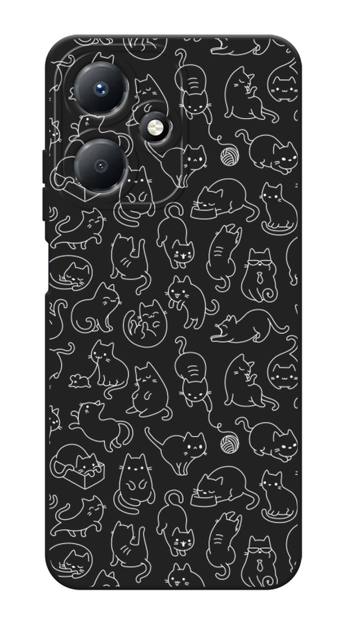 

Чехол Awog на Infinix Hot 30 Play "Шкодливые котики", Прозрачный;бежевый, 3104252-1
