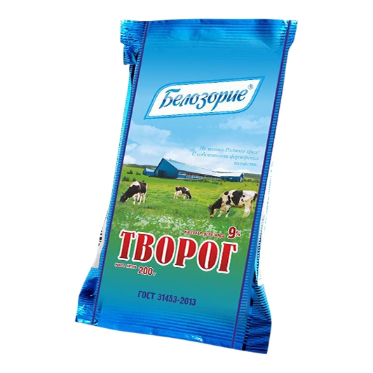 

Творог Белозорие 9% 200 г БЗМЖ
