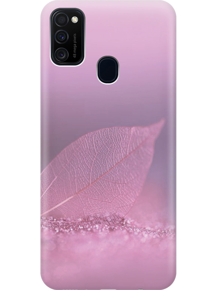 

Силиконовый чехол на Samsung Galaxy M21 / M30s с принтом "Листок в розовых блестках", Прозрачный;розовый;фиолетовый, 723067622