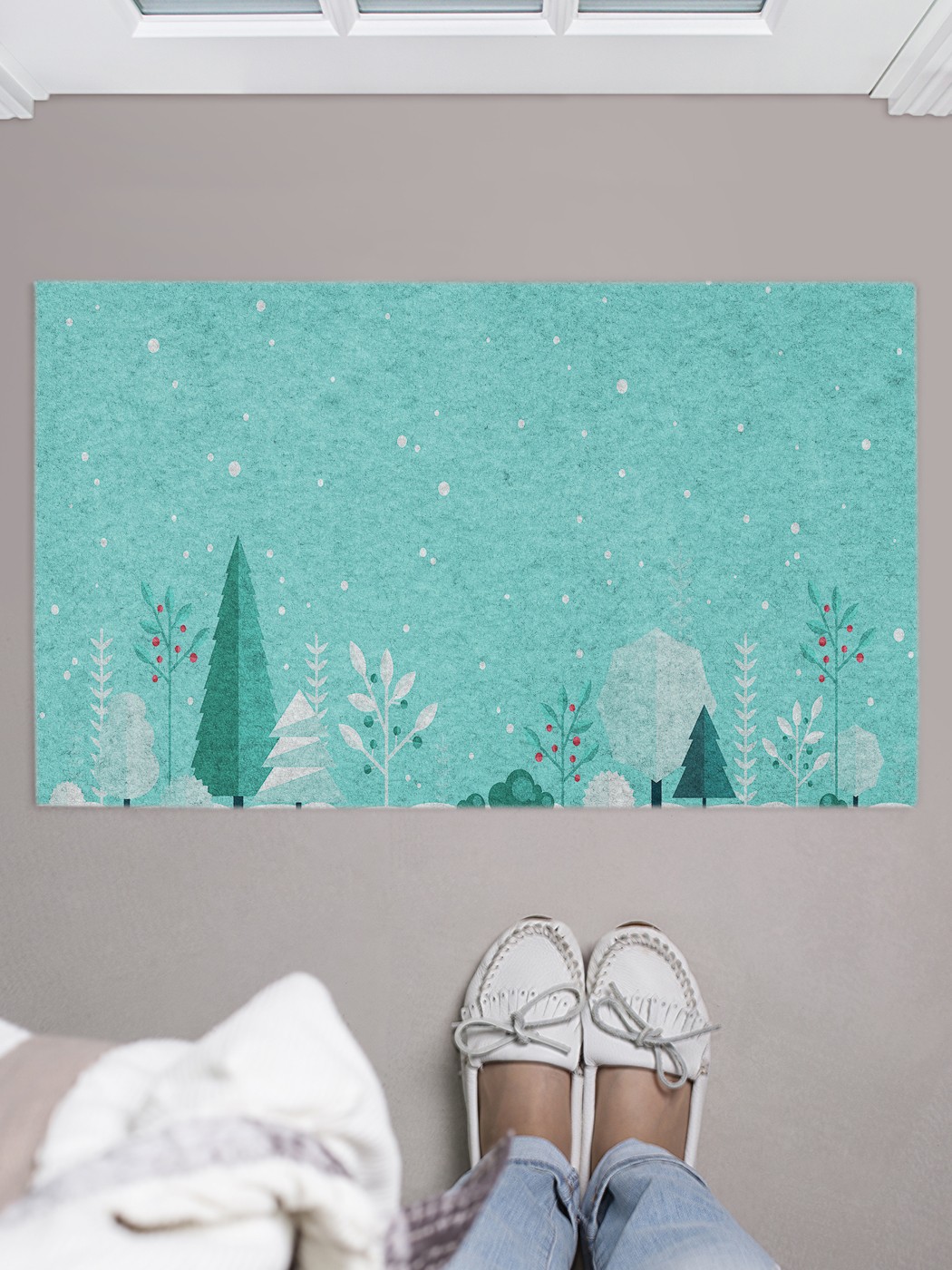 

Придверный коврик в прихожую для обуви, на резиновой основе, 75x45 см door_90317 JoyArty