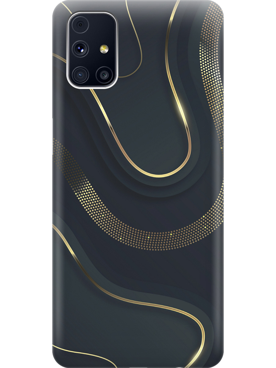 

Силиконовый чехол на Samsung Galaxy M31S с принтом "Золотистые акценты", Прозрачный;золотистый;серый, 723348231