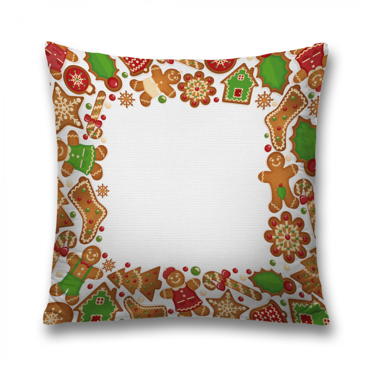 

Наволочка декоративная JoyArty "Имбирные пряники" на молнии, 45x45 см, Белый, Имбирные пряники
