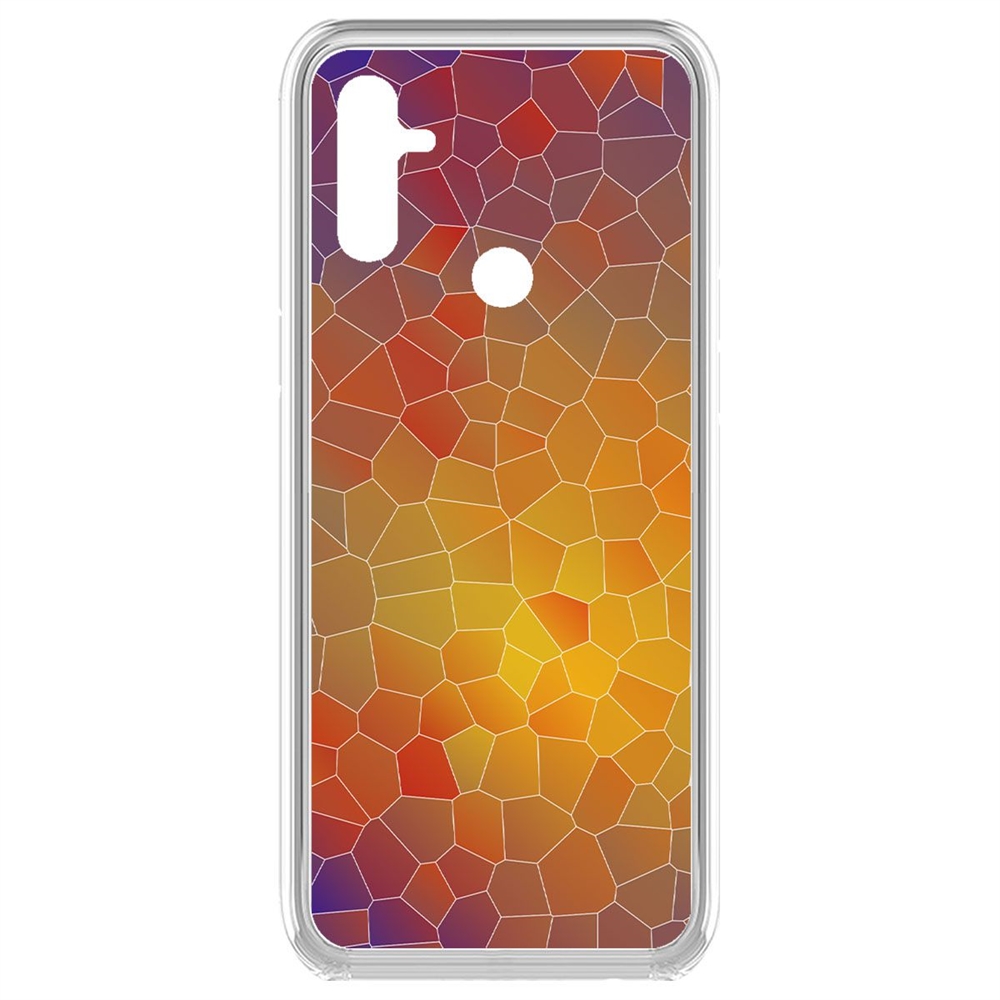 

Чехол-накладка Krutoff Clear Case Витраж 1 для Realme C3, Прозрачный