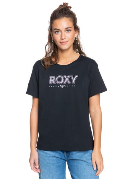 

Футболка женская Roxy ERJZT05276 черная 34, ERJZT05276