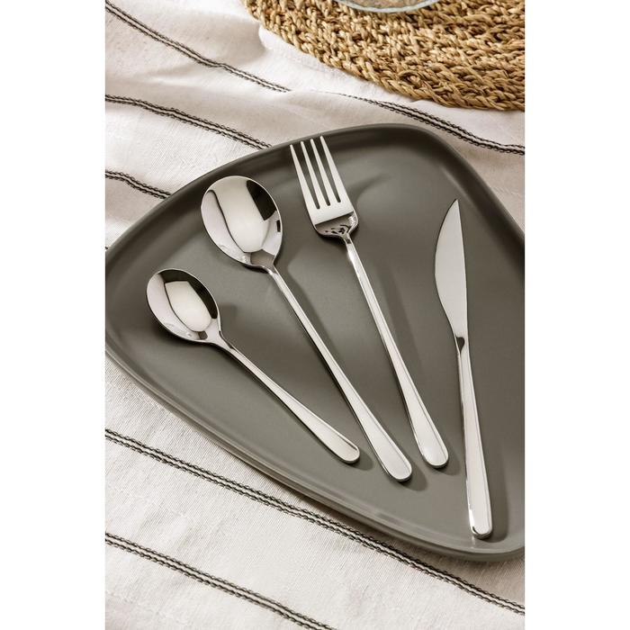 

Набор столовых приборов, Magistro «Дина», 4 предмета, цвет серебряный, Серебристый