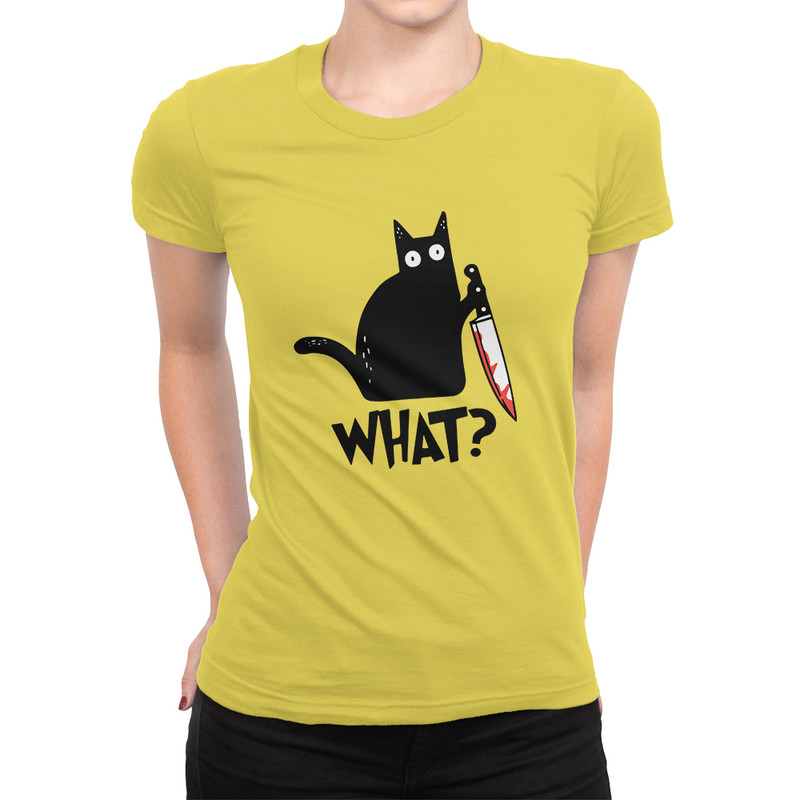 

Футболка женская Dream Shirts What желтая XS, Желтый, "What"