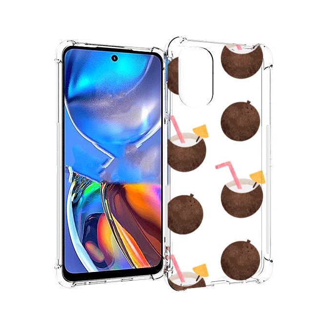 

Чехол MyPads кокосики для Motorola Moto E32, Прозрачный, Tocco