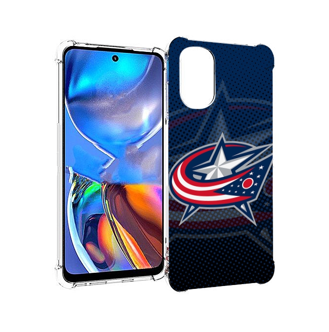 

Чехол MyPads коламбус блю джекетс для Motorola Moto E32, Прозрачный, Tocco