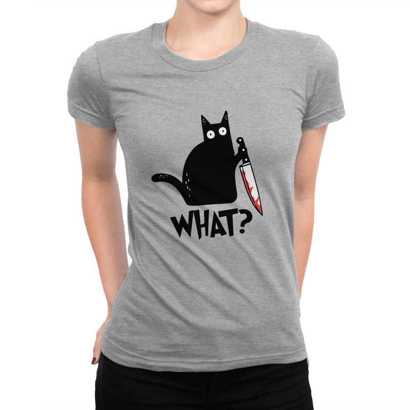 

Футболка женская Dream Shirts What серая M, Серый, "What"