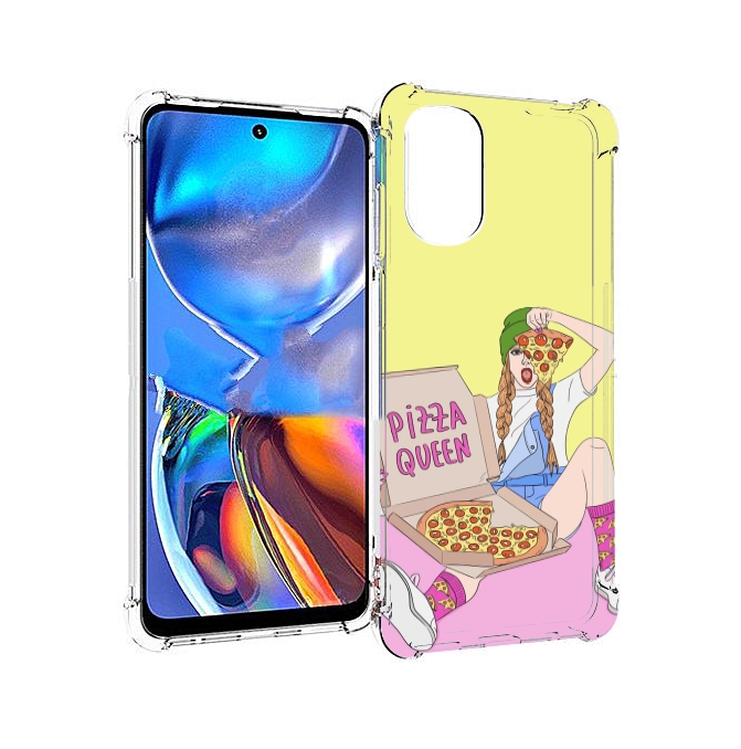 

Чехол MyPads королева-пиццы женский для Motorola Moto E32, Прозрачный, Tocco