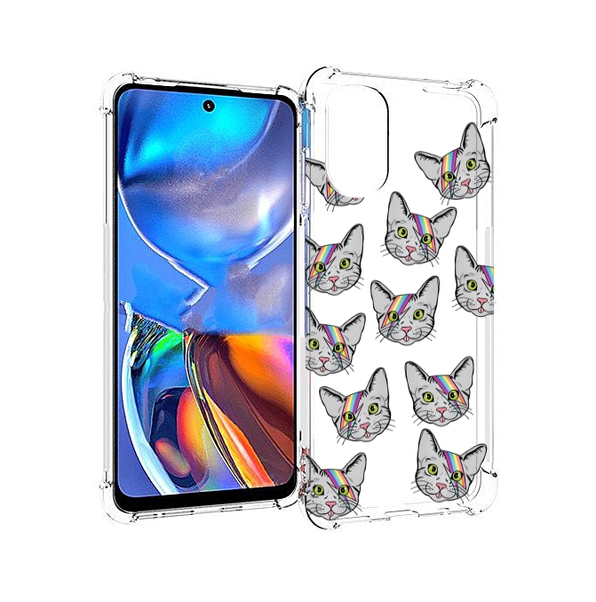 

Чехол MyPads кот-с-молнией-на-лбу для Motorola Moto E32, Прозрачный, Tocco