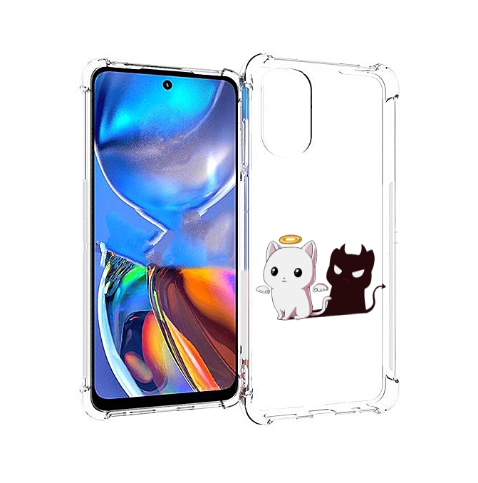 

Чехол MyPads котик-с-злой-тенью для Motorola Moto E32, Прозрачный, Tocco
