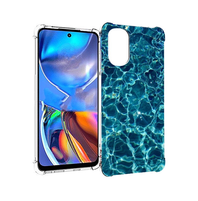 

Чехол MyPads красивая голубая вода для Motorola Moto E32, Прозрачный, Tocco