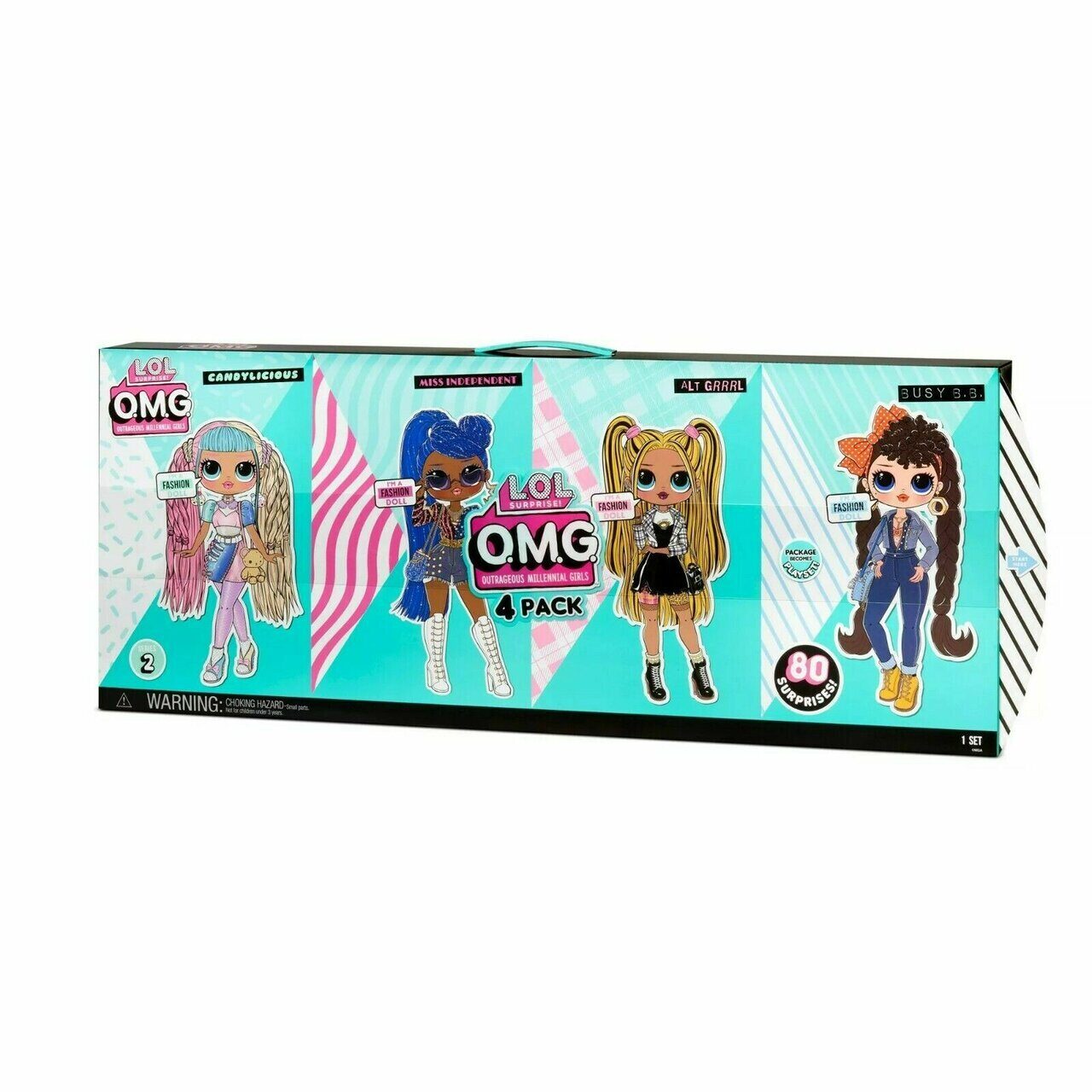 фото Lol surprise набор из 4 кукол omg серия 2 candylicious, busy b.b., independent, alt grrrl mga entertainment
