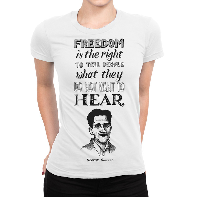

Футболка женская Dream Shirts Джордж Оруэлл белая S, Белый, Джордж Оруэлл