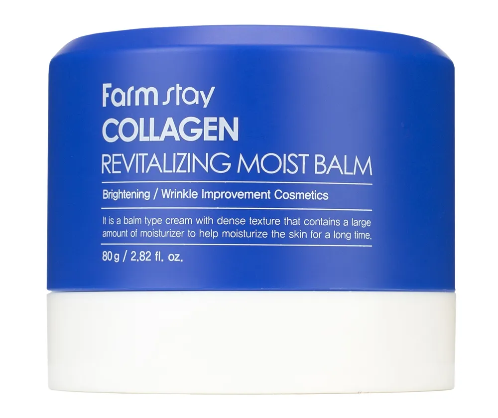 фото Восстанавливающий увлажняющий бальзам "farmstay", "collagen revitalizing moist balm", 80 г