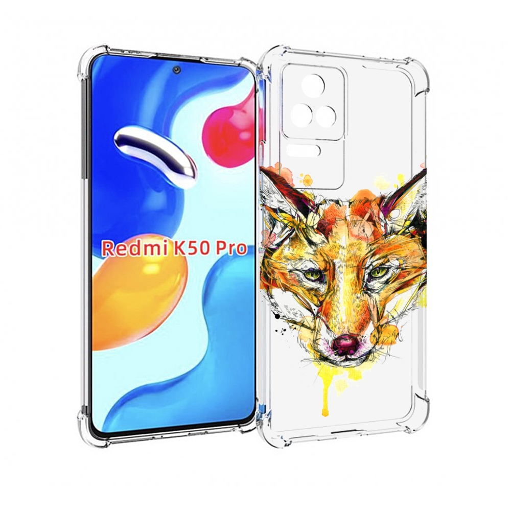 

Чехол MyPads Акварельная лиса для Xiaomi Redmi K50/K50 Pro, Прозрачный, Tocco