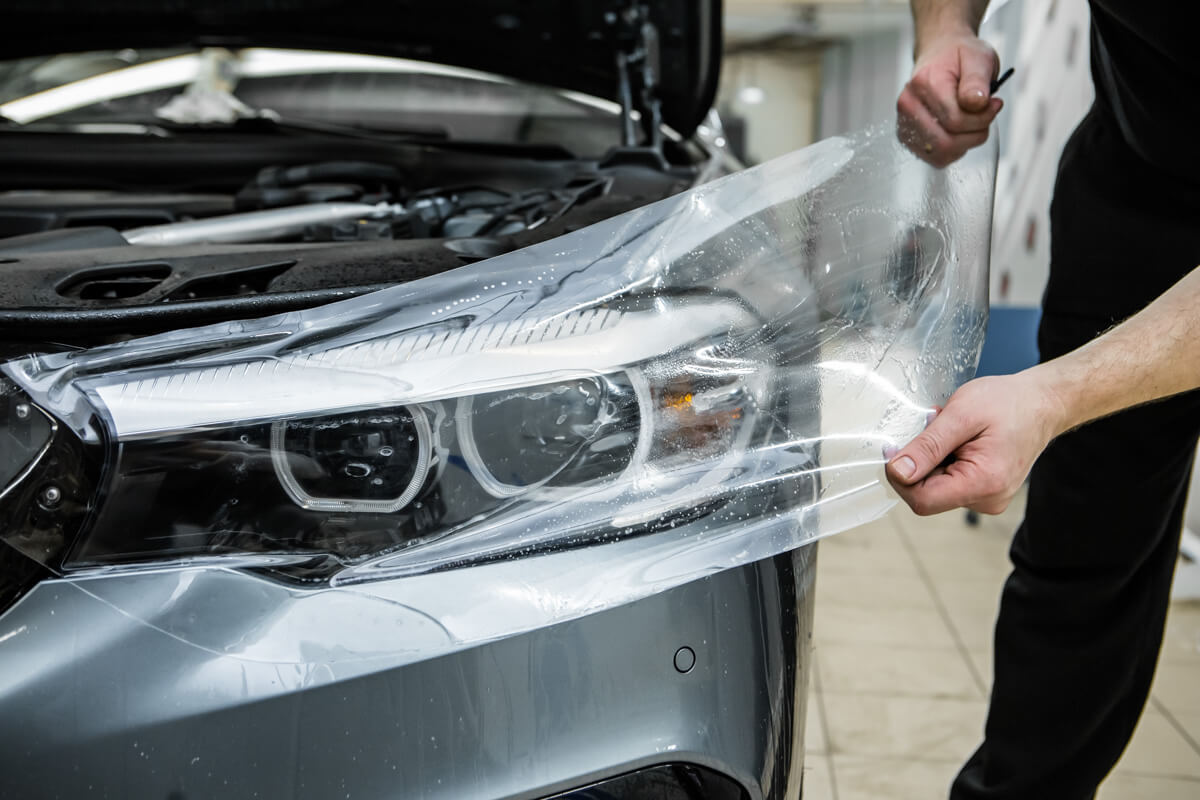 Защитная антиргавийная  пленка для фар, оптики, капота Spectroll top coat рулон 15 м