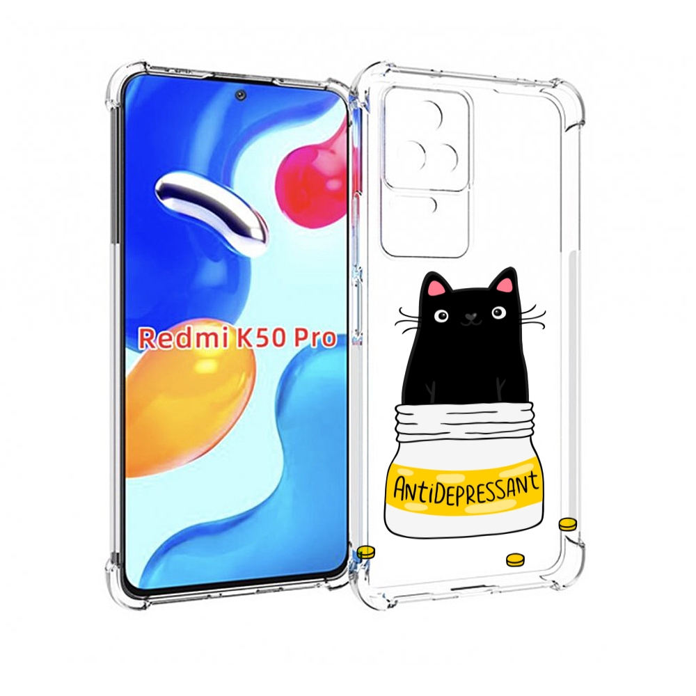 

Чехол MyPads Антидеприсан для Xiaomi Redmi K50/K50 Pro, Прозрачный, Tocco