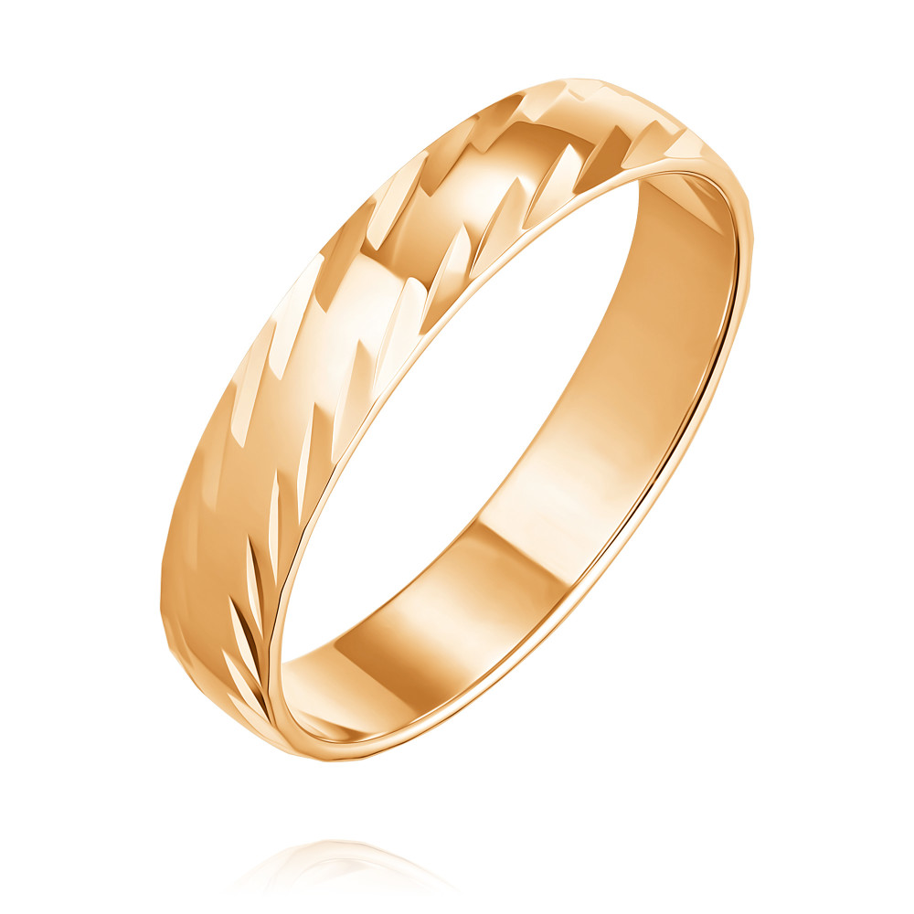 Кольцо обручальное из красного золота р. 19 ADAMAS 12041551/01-А507-01