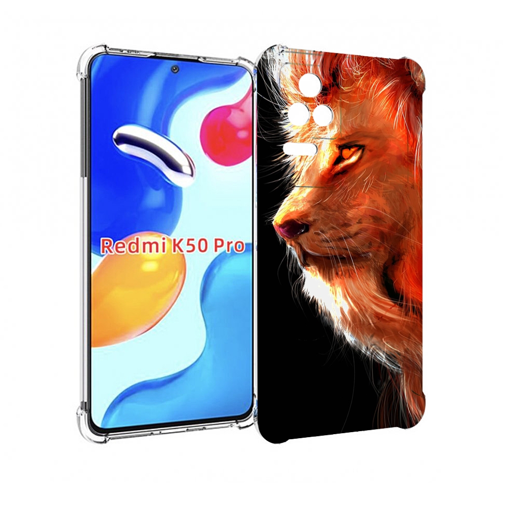 

Чехол MyPads Арт-рисунок-льва мужской для Xiaomi Redmi K50/K50 Pro, Прозрачный, Tocco