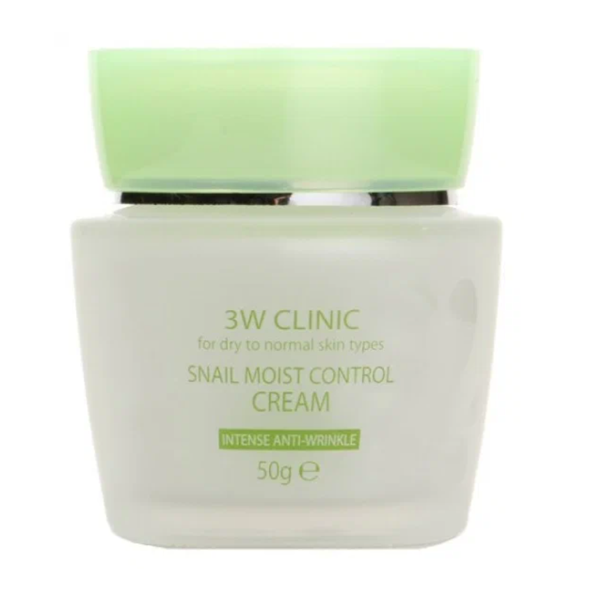 Крем для лица 3W Clinic Snail Moist Control Cream с улиточным муцином, 50 г