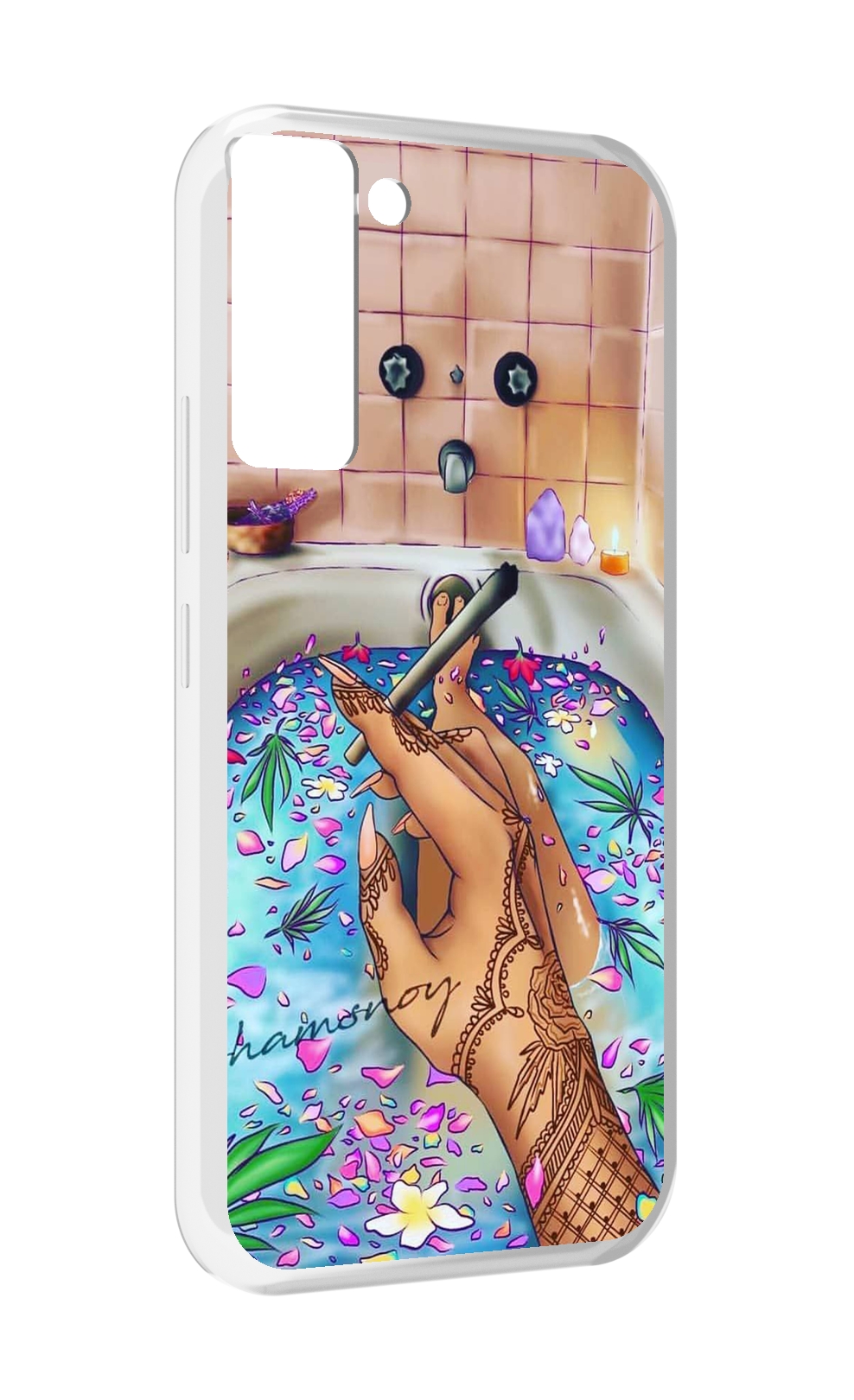 Чехол MyPads девушка в ванне женский для Tecno Pop 5 LTE / Pop 5 Pro