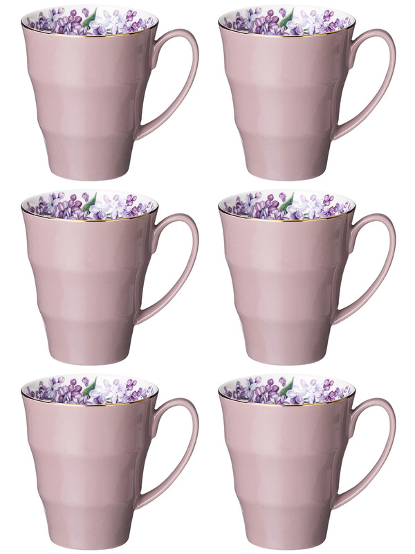

Набор кружек 12 шт Lefard Lilac 350 мл 760-761, Розовый