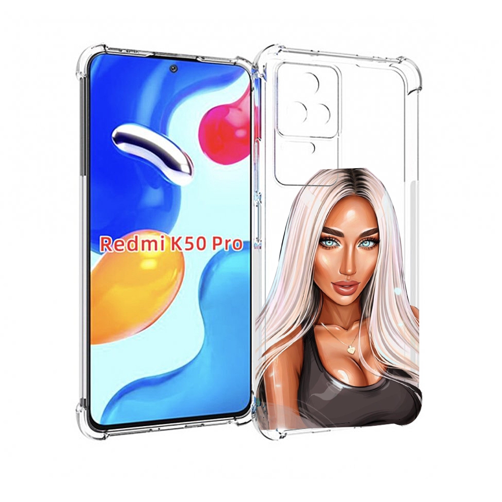 

Чехол MyPads Блондинка женский для Xiaomi Redmi K50/K50 Pro, Прозрачный, Tocco