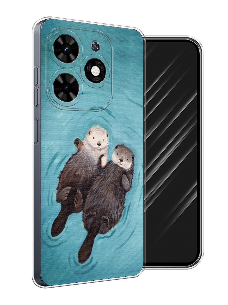 

Чехол Awog на Tecno Spark Go 2024 "Парочка бобров", Голубой, 304650-1